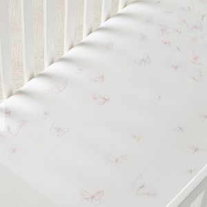 Pottery Barb x Monique Lhullier Butterfly Crib Sateen Fitted Sheet